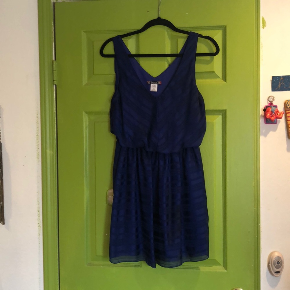 Royal blue v neck dress!